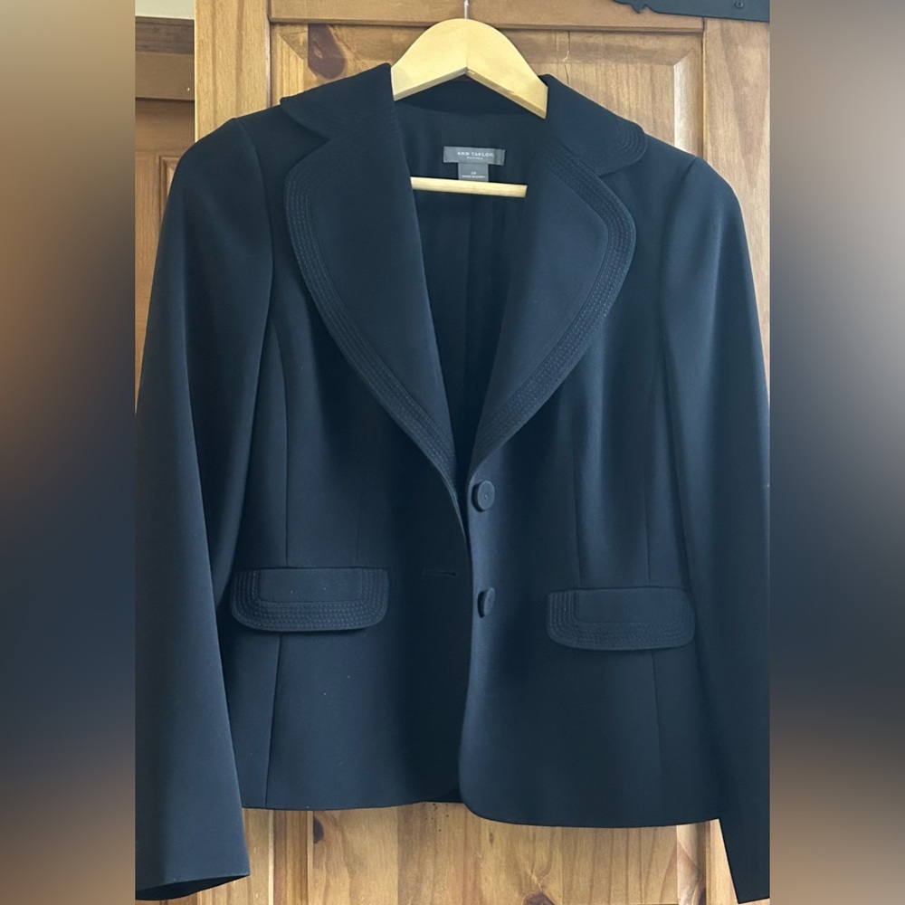 Ann Taylor Petites Black Blazer Jacket 2P NWOT